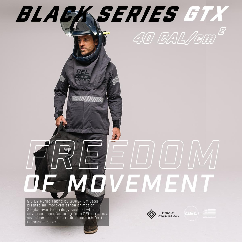 OEL Black Series GTX 40 CAL Jacket and Bib Kit with Hood from Columbia Safety